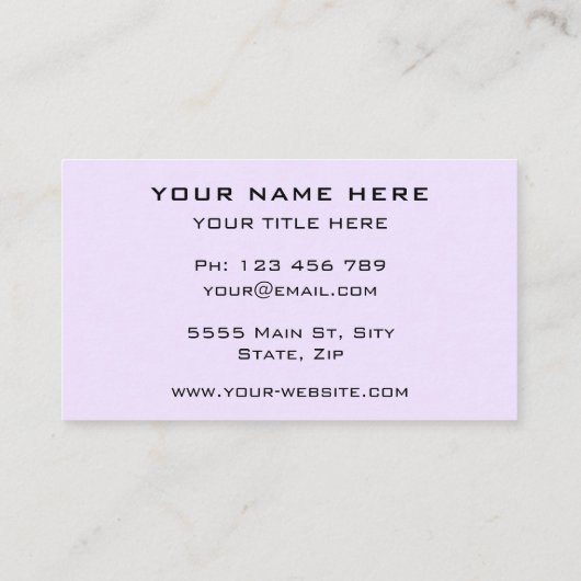 パーソナライズされたデザイン独自の名刺 名刺 (裏面)