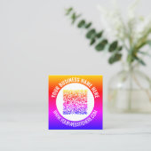 パーソナライズされたデザイン独自のQRコード名刺 スクエア名刺 (スタンド正面)