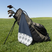 パーソナライズされたデザイン（青、白、灰色） | ゴルフタオル (グリーン)