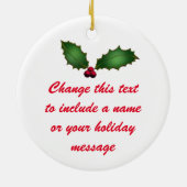 パーソナライズされたデンバーCO セラミックオーナメント (裏面)