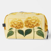 パーソナライズされたトイレタリーバッグ – イエローアジサイ ドップキット (正面)