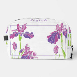 パーソナライズされたトイレタリーバッグ – パープルアイリス ドップキット