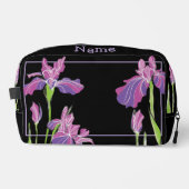 パーソナライズされたトイレタリーバッグ – パープルアイリス ドップキット (正面)
