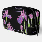 パーソナライズされたトイレタリーバッグ – パープルアイリス ドップキット (右コーナー)