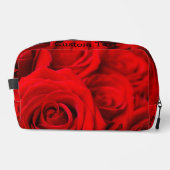 パーソナライズされたトイレタリーバッグ – レッドローズ ドップキット (正面)