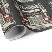 パーソナライズされたトラック運転手 18 Wheeler ビッグリグ ラッピングペーパー (ロールコーナー)