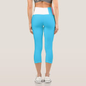 パーソナライズされたトランスジェンダー国旗 カプリレギンス (裏面)