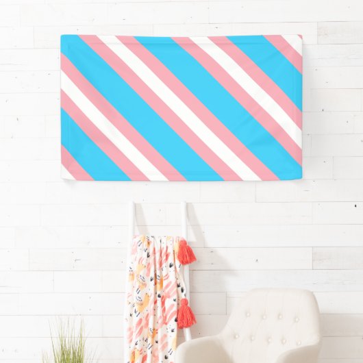 パーソナライズされたトランスジェンダー国旗 横断幕 (インサイチュ)