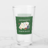 パーソナライズされたトランプのポーカーカードパーティー タンブラーグラス (正面)