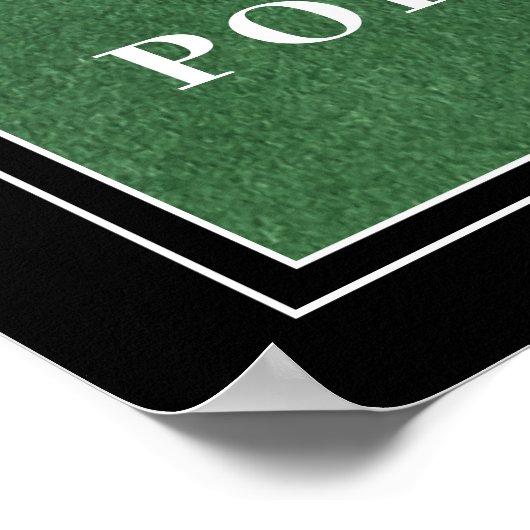 パーソナライズされたトランプのポーカールームのウェルカムサイン ポスター (角)