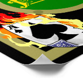 パーソナライズされたトランプのポーカールームデコール ポスター (角)