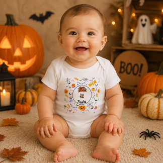 パーソナライズされたトリック・オア・トリート かわいいハロウィン ベビーボディスーツ