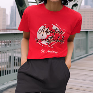 パーソナライズされたトレンディーアドベンチャーをテーマにしたティー Tシャツ