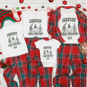 パーソナライズされたトレンディーグリーン格言ファミリークリスマス Tシャツ