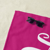 パーソナライズされたトレンディースクリプト名前をカスタムするクールおもしろい ビーチタオル (インサイチュ)