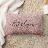 パーソナライズされたトレンディーバラ金ゴールドグリッター ランバークッション (ブランケット)