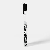 パーソナライズされたトレンディーブラック&ホワイトiPhone 14ケース iPhoneケース (左側面)