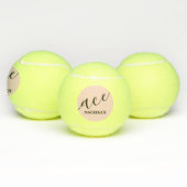 パーソナライズされたトレンディーモダンイニシャルACE テニスボール (マルチ)