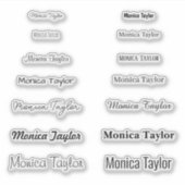 パーソナライズされたトレンディー名 シール (正面)