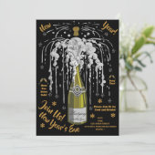 パーソナライズされたトレンディー新年のパーティの招待状 招待状 (スタンド正面)