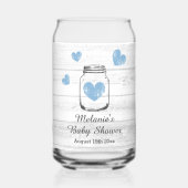 パーソナライズされたトレンディー赤ちゃんシャワーパーティー缶グラス ガラス缶 (裏面)