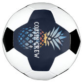 パーソナライズされたトロピカルサンセットパイナップル サッカーボール (回転)