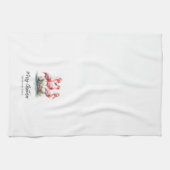 パーソナライズされたトロピカルビーチクリスマス キッチンタオル (横)