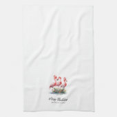 パーソナライズされたトロピカルビーチクリスマス キッチンタオル (縦)