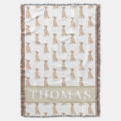 パーソナライズされたドイツのピンシャー スローブランケット (正面縦)