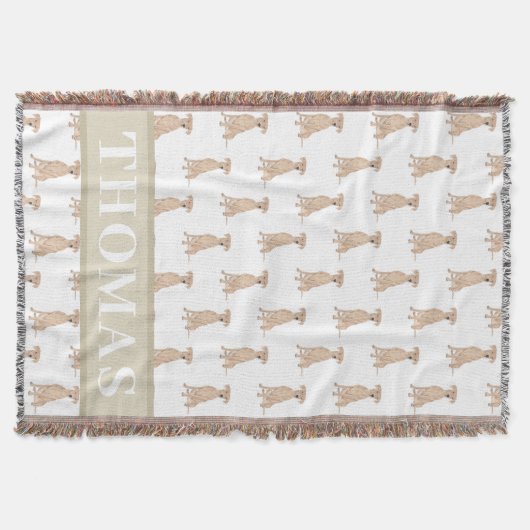 パーソナライズされたドイツのピンシャー スローブランケット (正面)