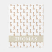 パーソナライズされたドイツのピンシャー フリースブランケット (正面)