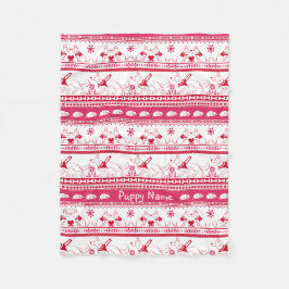 パーソナライズされたドイツの羊飼いガイドドッグテーブルレッド フリースブランケット