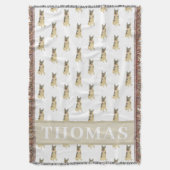 パーソナライズされたドイツ牧羊犬 スローブランケット (正面縦)