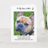 パーソナライズされたドッグウォーカーペットケアペットフォト感謝してい サンキューカード (正面)