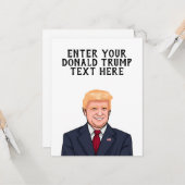 パーソナライズされたドナルド・トランプ カード (正面/裏面インサイチュ)