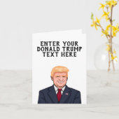 パーソナライズされたドナルド・トランプ カード (黄色い花)