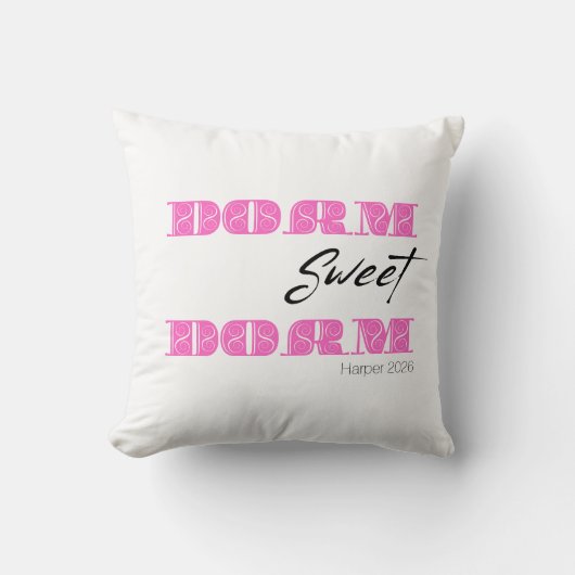 パーソナライズされたドームスウィートドルムピンク クッション (正面)