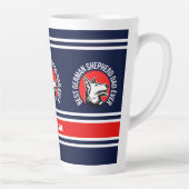 パーソナライズされたド最高のイツの羊飼いパパ カフェラテマグ (右)