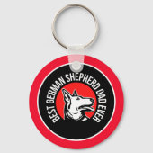 パーソナライズされたド最高のイツの羊飼いパパ キーホルダー (裏面)