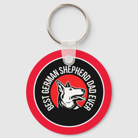 パーソナライズされたド最高のイツの羊飼いパパ キーホルダー (裏面)
