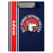 パーソナライズされたド最高のイツの羊飼いパパ クリップボード (正面)