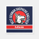 パーソナライズされたド最高のイツの羊飼いパパ スタンダードカクテルナプキン (正面)