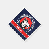 パーソナライズされたド最高のイツの羊飼いパパ スタンダードカクテルナプキン (角)