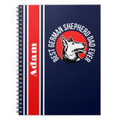 パーソナライズされたド最高のイツの羊飼いパパ ノートブック (正面)