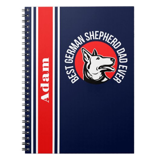 パーソナライズされたド最高のイツの羊飼いパパ ノートブック (正面)