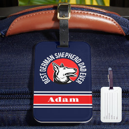 パーソナライズされたド最高のイツの羊飼いパパ ラゲッジタグ