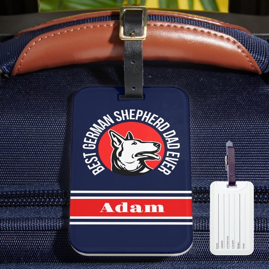 パーソナライズされたド最高のイツの羊飼いパパ ラゲッジタグ