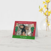 パーソナライズされたナチュクラッカー折りたたみグリーティングカード カード (黄色い花)