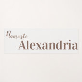 パーソナライズされたナマステスクリプトタイポグラフィ ヨガマット (正面(横))