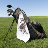 パーソナライズされたナマズのささやき ライトフィッシングタオル ゴルフタオル (グリーン)